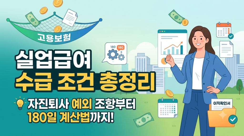 2026 실업급여 수급 조건 총정리 | 자진퇴사 예외 조항부터 180일 계산법까지 1 1 1
