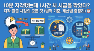 지각 월급 차감의 모든 것: 근로기준법상 허용 한도와 시급 계산법 총정리 12 지각과 시급