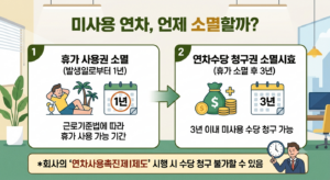 남은 연차 그냥 날아갈까? 미사용 연차 소멸 시기와 연차수당 정산 완벽 지급 가이드 3 미사용 연차