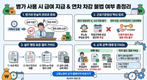 병가 쓰면 월급 깎일까? 2026년 기준 유급·무급 판단과 연차 강제 차감 불법 여부 총정리 1 병가 사용 급여 지급 썸네일