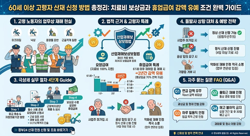 60세 이상 일하다 다쳤을 때 산재 신청 방법과 치료비 보상금 1 고령자 산재 신청 썸네일