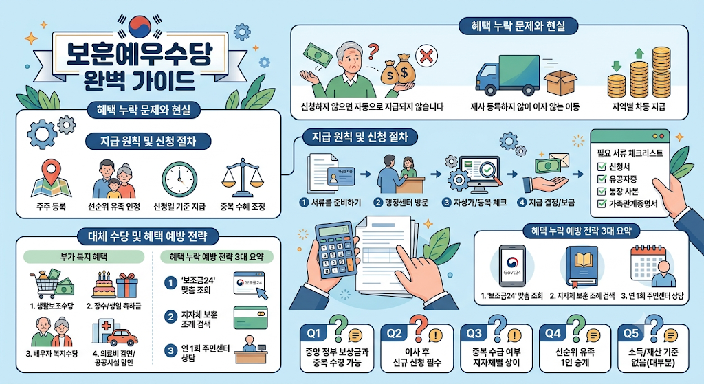 보훈대상자 보훈예우수당 신청 자격 및 지자체별 지급 금액 신청 방법 완벽 가이드 1 보훈예우수당