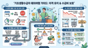기초생활수급자 해외여행 가도 될까? 장기 출국 시 자격 정지 기준 및 수급비 박탈 방지 총정리 1 기초생활수급자 해외여행