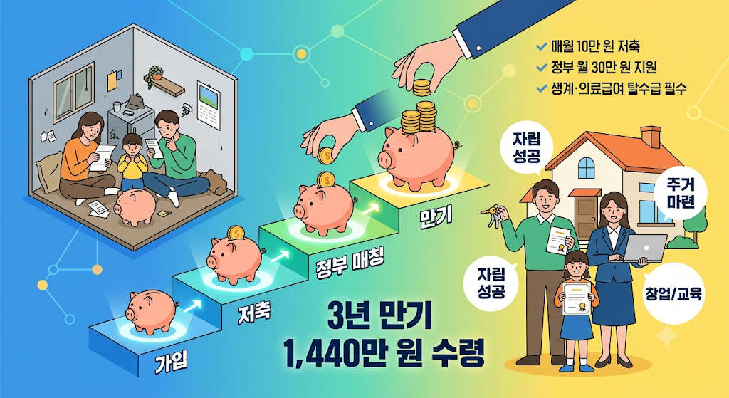 기초생활수급자 희망저축계좌Ⅰ 가입 조건과 소득 기준 완벽 가이드 1 기초생활수급자 저축계좌 썸네일