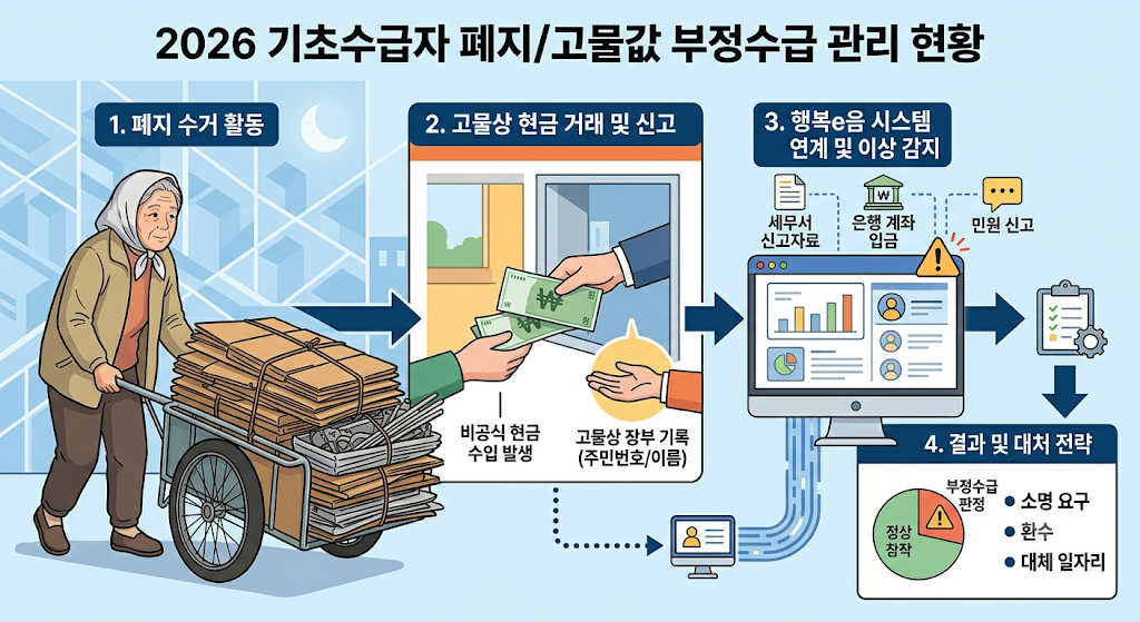 2026 기초수급자 폐지 고물값 현금 수령 부정수급 기준 1 기초생활수급자 폐지 관리현황