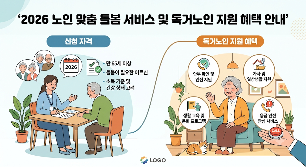 2026년 노인 맞춤 돌봄 서비스 신청 자격 및 독거노인 지원 혜택 1 2026 노인 맞춤 돌봄 서비스