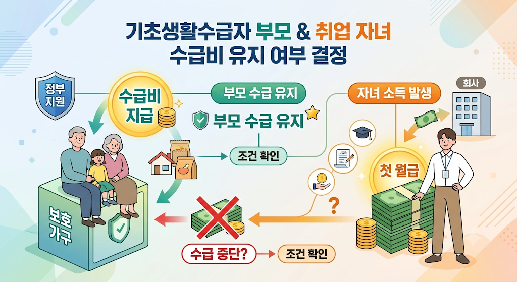수급자 자녀 취업
