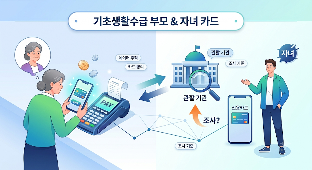 기초생활수급자 자녀 명의로 된 신용카드 부모가 쓰면 조사에 걸릴까? 1 수급자 자녀 카드 사용
