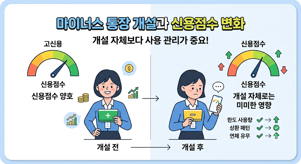 마이너스 통장 만들기만 해도 신용점수 떨어질까? 개설 후 점수 변동 기준 1 image 3