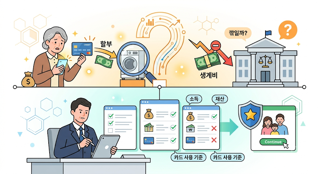 기초생활수급자 신용카드 발급받아서 할부 쓰면 생계비 깎일까? 카드 사용 기준 1 수급자 신용카드 발급 할부
