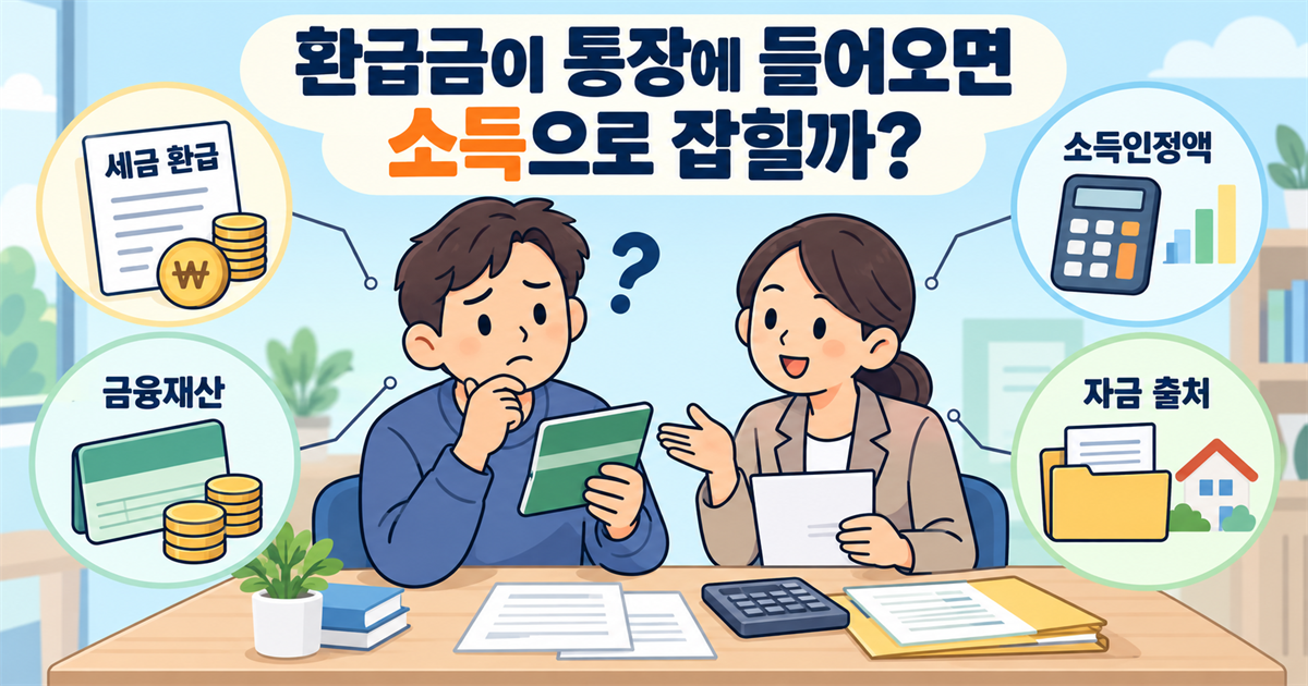 기초생활수급자 통장에 연말정산·종합소득세 환급금 들어오면 소득 잡힐까? 1 기초생활수급자 통장에 연말정산·종합소득세 환급금 들어오면 소득 잡힐까?