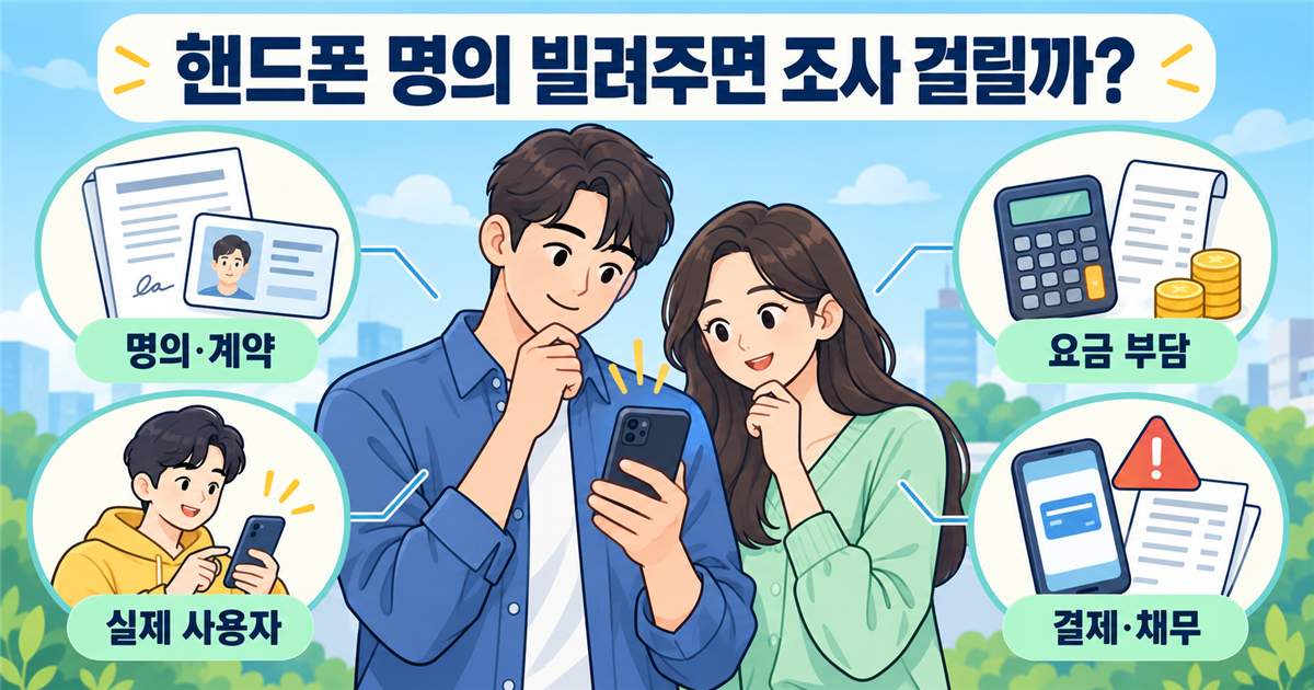 기초생활수급자 친구나 가족한테 핸드폰 명의 빌려주면 조사 걸릴까?